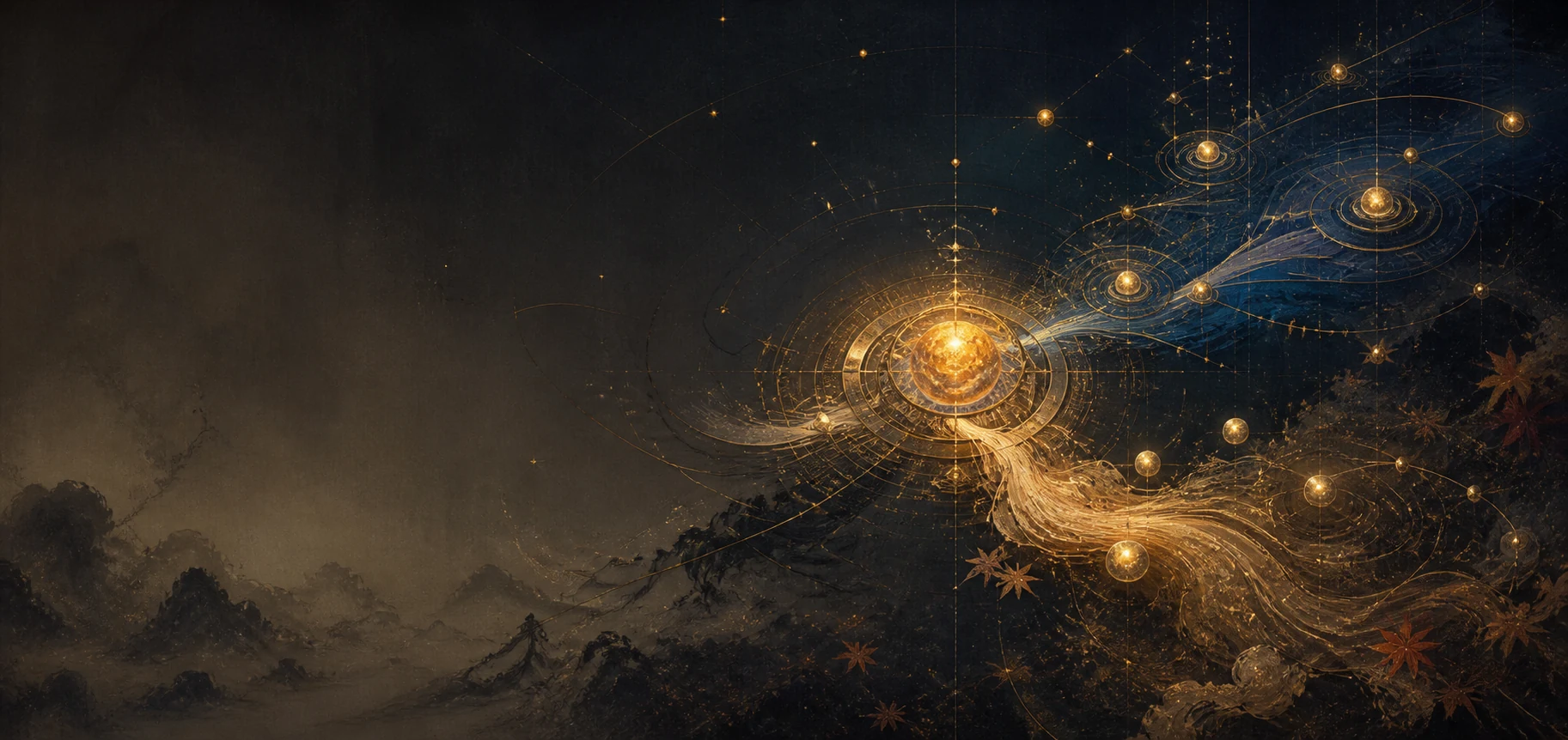 由一枚爝火核心分出行动与求知两道星流的林爝系统意象