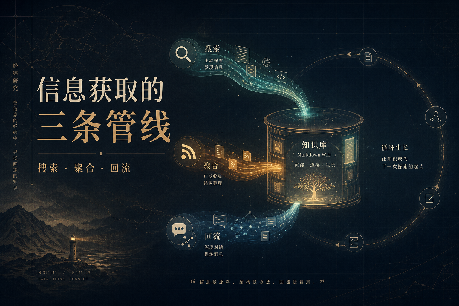 信息获取的三条管线 · 封面